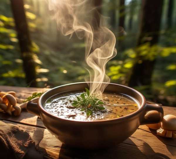 野生蘑菇汤，大自然的味蕾盛宴,野生蘑菇汤，大自然的馈赠，味蕾的盛宴,口感,第1张