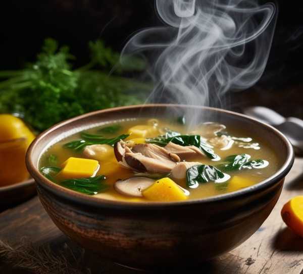 香菇鸡汤，暖胃暖心，视觉与味觉的双重盛宴,香菇鸡汤，温暖滋补，美味视觉盛宴的完美呈现,口感,健康,第1张
