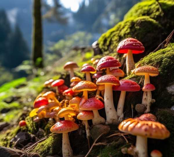 贺兰山野生蘑菇，大自然的馈赠，餐桌上的美食宝藏,贺兰山野生蘑菇，大自然的馈赠与美食的,口感,健康,第1张
