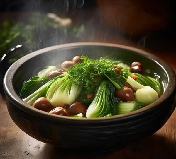 小白菜炖榛子蘑，家常营养炖菜新宠,家常美味，小白菜炖榛子蘑，营养与美味的完美融合,口感,健康,第1张