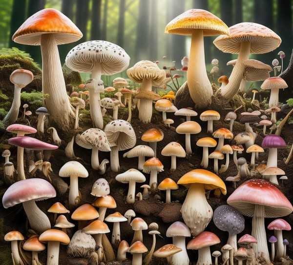 探秘野生蘑菇宝库，大自然奇观图鉴大揭秘,野生蘑菇种类大全图揭秘，带你领略大自然的神奇魅力,口感,健康,第1张