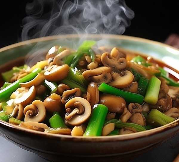 家常视觉盛宴，香菇炒青菜，色香味俱全的美味佳肴,香菇炒青菜，家常美味，色香味俱全的视觉盛宴,口感,健康,家常美味,第1张