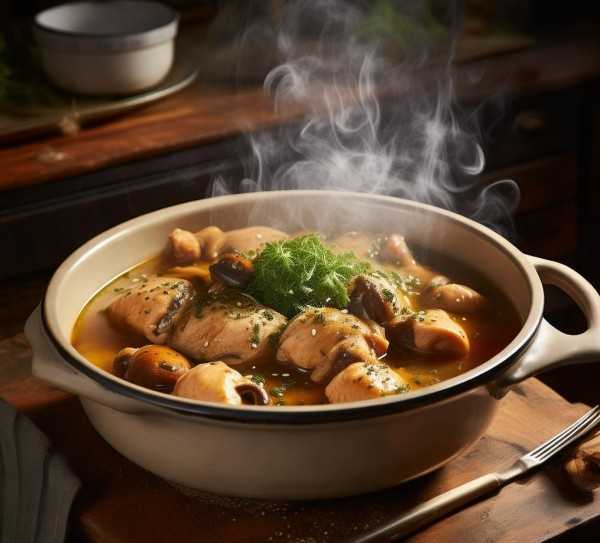 榛子蘑炖鸡，家常养生美食新宠,榛子蘑炖鸡，家常美食中的养生佳肴,口感,第1张