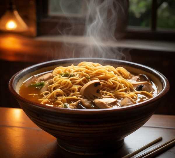 家的温馨滋味，香菇鸡肉面，一碗面的故事与美食分享,香菇鸡肉面，家的味道在碗间流淌—图片展示与美味分享,口感,香菇,第1张